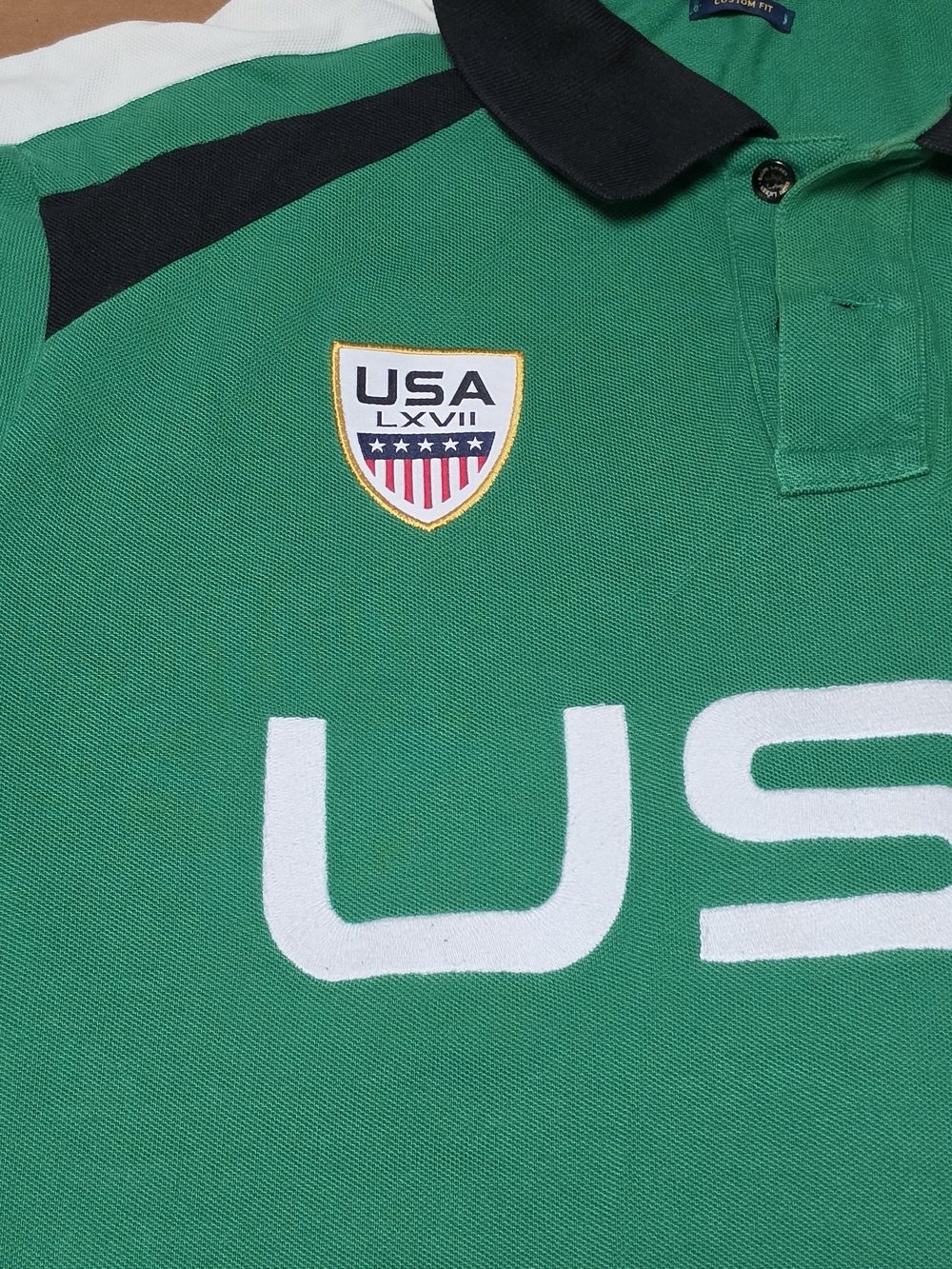 Ralph Lauren Green and Black Polo Shirt